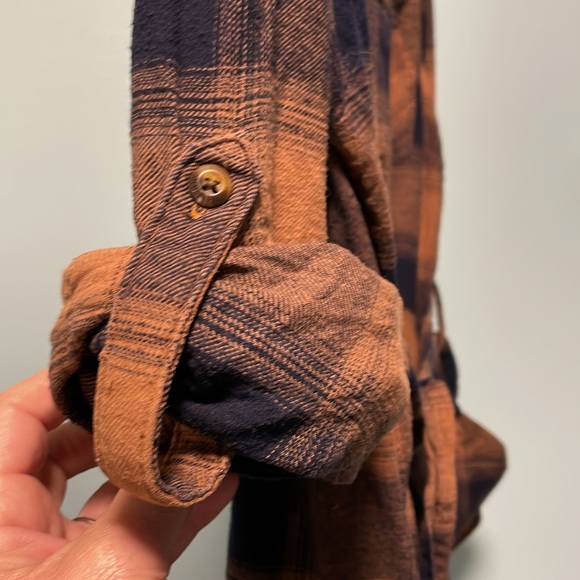 Columbia Pine Street Brown Cotton Flannel midi dress - Picture 4 of 10